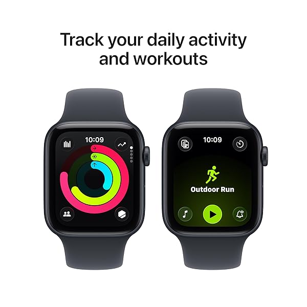 APPLE WATCH SE 3 [GPS 44MM] SMARTWATCH WITH MIDNIGHT ALUMINUM CASE WITH MIDNIGHT SPORT BAND – M/L. FITNESS AND SLEEP TRACKERS, HEART RATE MONITOR, ALWAYS-ON DISPLAY, WATER RESISTANT