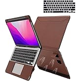 TYTX for MacBook Pro 14 Case - PU Leather with Stand & Vents for 2021-2025 Compatible with M5/M4/M3/M2/M1 Pro/Max | Fits A3434 A3112 A3185 A3401 A2918 A2992 A2779 A2442, Brown