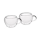 KitchenCraft 2-Piece 65 ml Le Xpress Double Walled Glass Espresso Cups, Plastic/Synthetic Material, Transparent, 9 x 12 x 16 cm