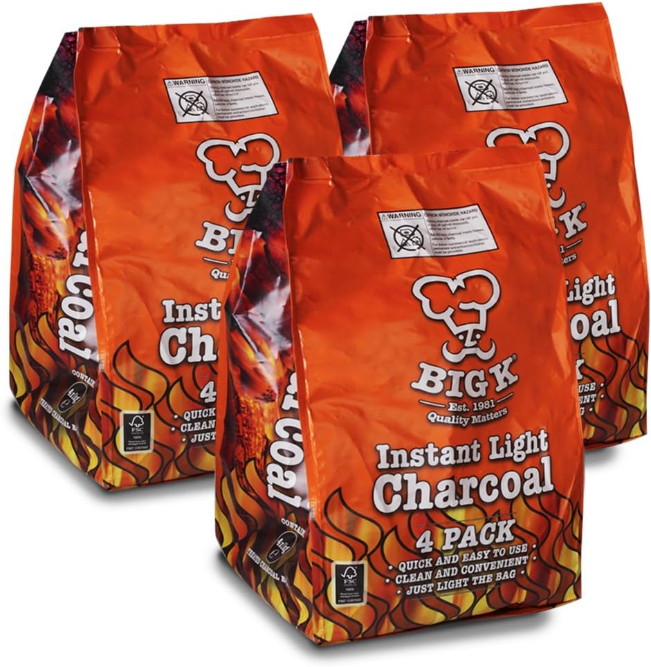The Chemical Hut 12KG Instant Light BBQ Charcoal Bags Anti-Bacterial Pen