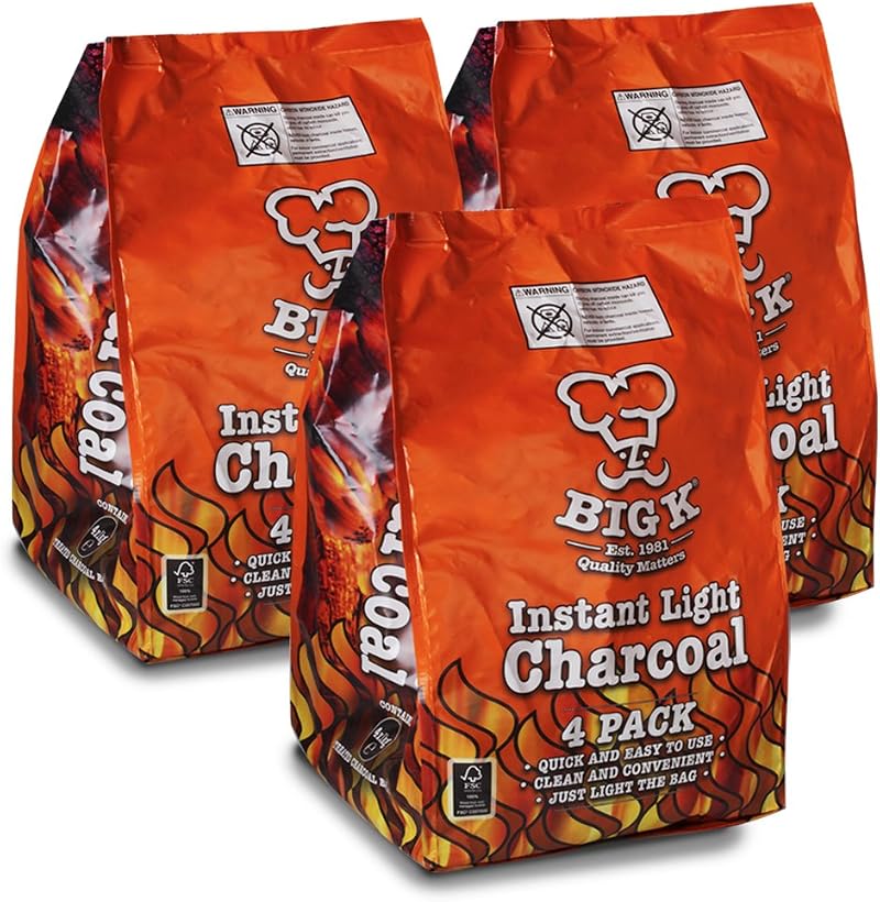 The Chemical Hut 12KG Instant Light BBQ Charcoal Bags Anti-Bacterial Pen