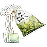 (3Pcs) Make Yourself A Priori-Tea Sticker Funny Sarcastic Quotes Humorous Green Tea Matcha Lovers Vinyl Decal for Laptop Tablet Water Bottles Books Phone - Size 3x2.8 Inches