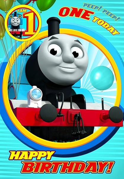 Thomas Age 1 Carte D Anniversaire Avec Badge Amazon Fr Fournitures De Bureau