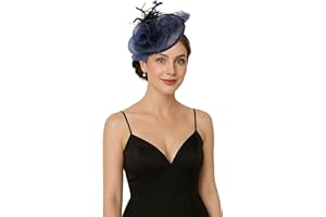 Litter Star Fascinators Headband with Feather, Women's Tea Party Hat for Kentucky Derby, Cocktail, Wedding, Fancy Dress Party