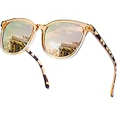 SIPHEW Mirrored Polarized Sunglasses for Women - Designer Oversized Square Beach Eyewear w UV400 Protection