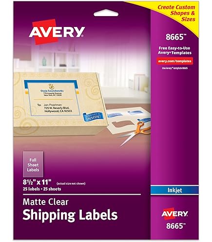 小物 aevil labels O.I.T zine Amazon.com : Avery 8665 Inkjet Mailing Labels, Full Sheet, 8