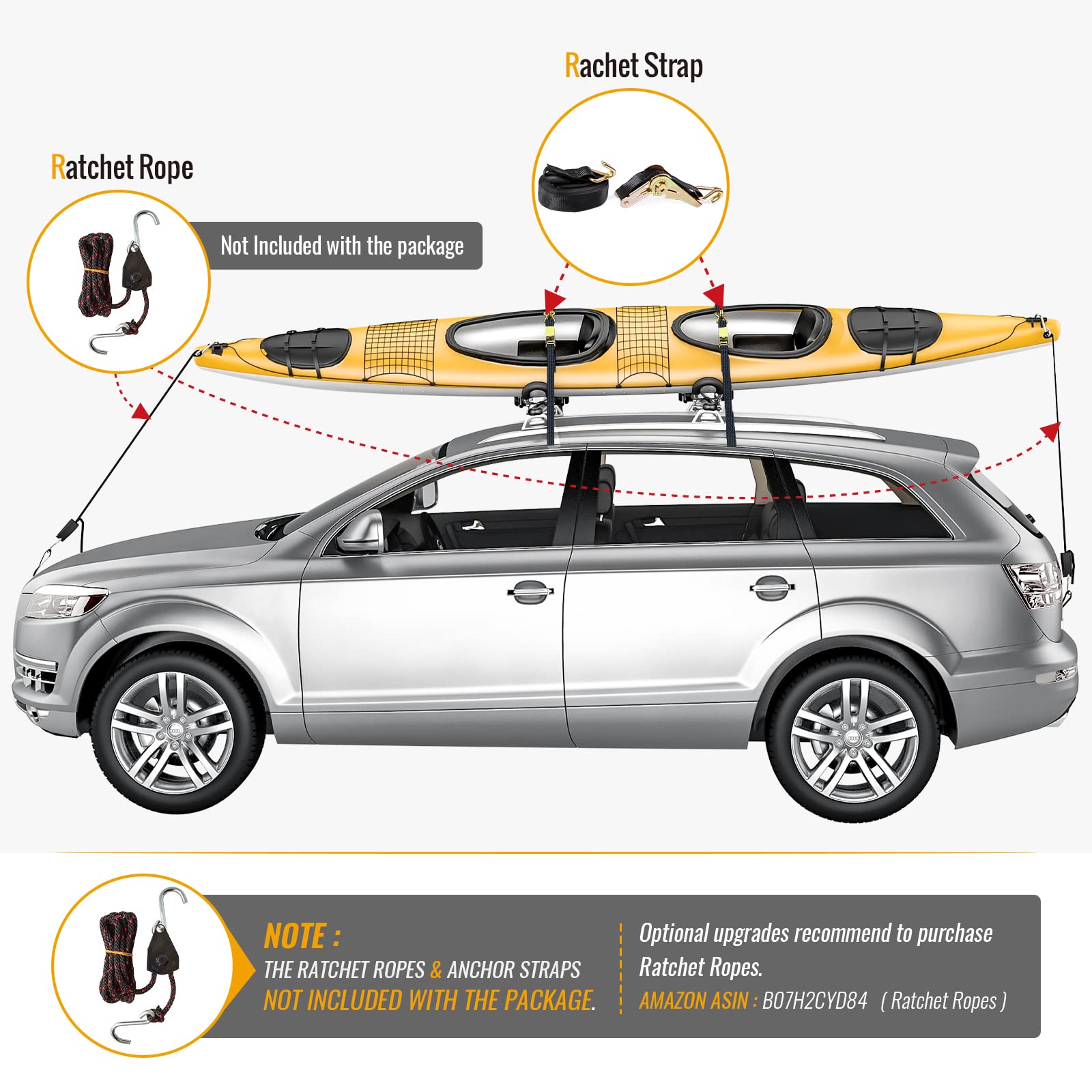 Mua AA-Racks 2 Pair J-Bar Rack for Kayak Carrier Canoe Boat Paddle ...