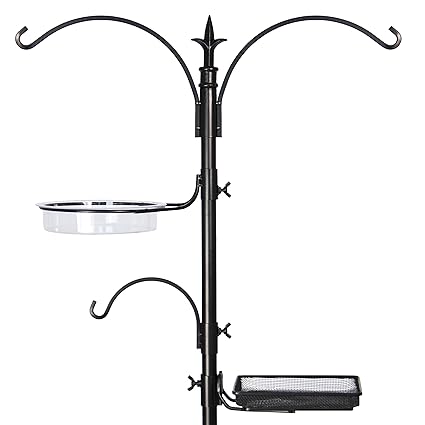 Outdoor Bird Feeder Station Garden Patio Water Bath Yard Pet Seed