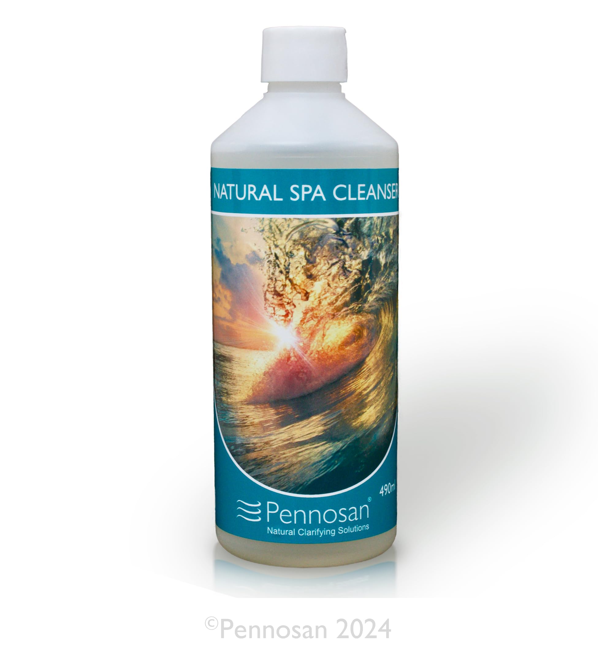 Pennosan Natural Spa Cleanser 490 ml | Up to 50 Maintenance Treatments | The Natural Choice | Non-Chemical Hot Tub & Spa Clarifier | For Crystal Clear, Clean Water