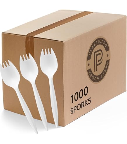 Lot De 1000 Fourchettes En Plastique Réutilisables – Résistantes, Lavables Au Lave-Vaisselle – Pour Fêtes, Événements - 2
