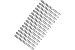 uxcell 15pcs Straight Flute Thread Tap, 10-24 UNC Screw Threading Tapping Tool Thread Milling Machine Taps, High-Speed Steel 