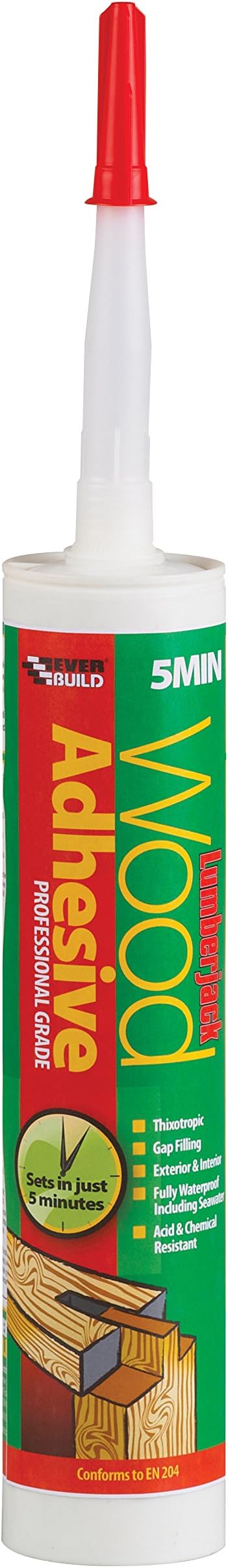 Everbuild LumberIrwin 5MINPU3 5 Minute Polyurethane Wood Adhesive Gel 310 ml