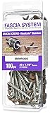 Headcote Stainless Steel Fascia Screws for Deck Installation 9 X 1-7/8" Torx Brown 100 Pieces
