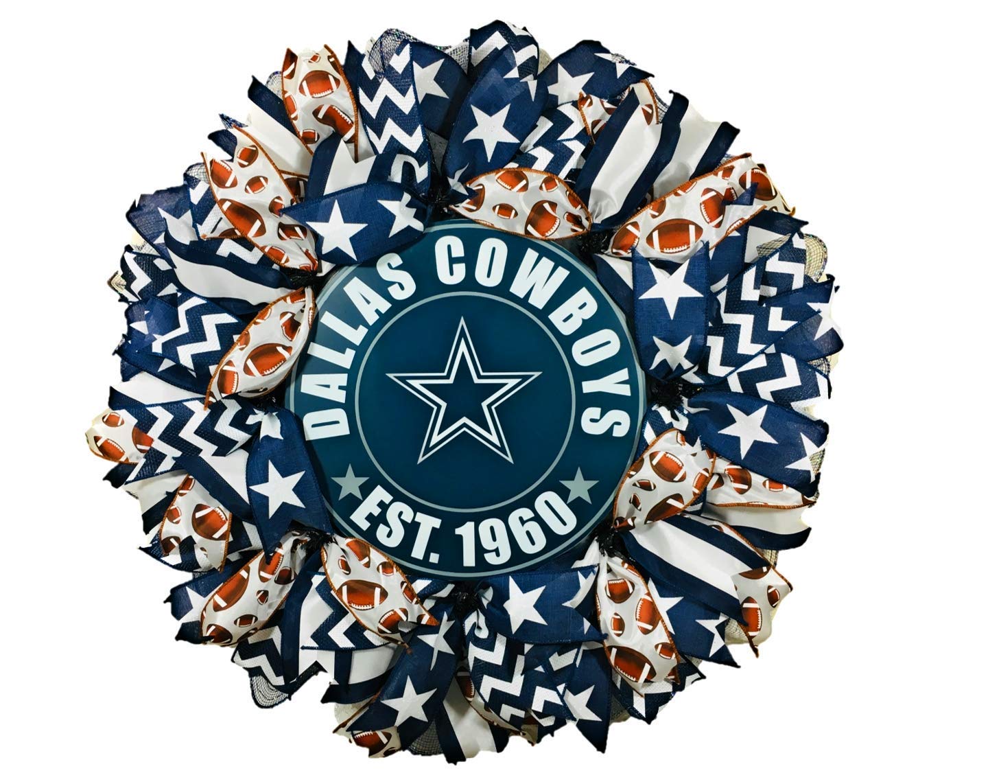 Ballons Anagram Dallas Cowboys - Bouquet De 5 Ballons En Feuille - Bleu Argenté - Neuf