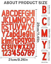 1.5 Inch Letter Stickers, 544 Pieces Alphabet