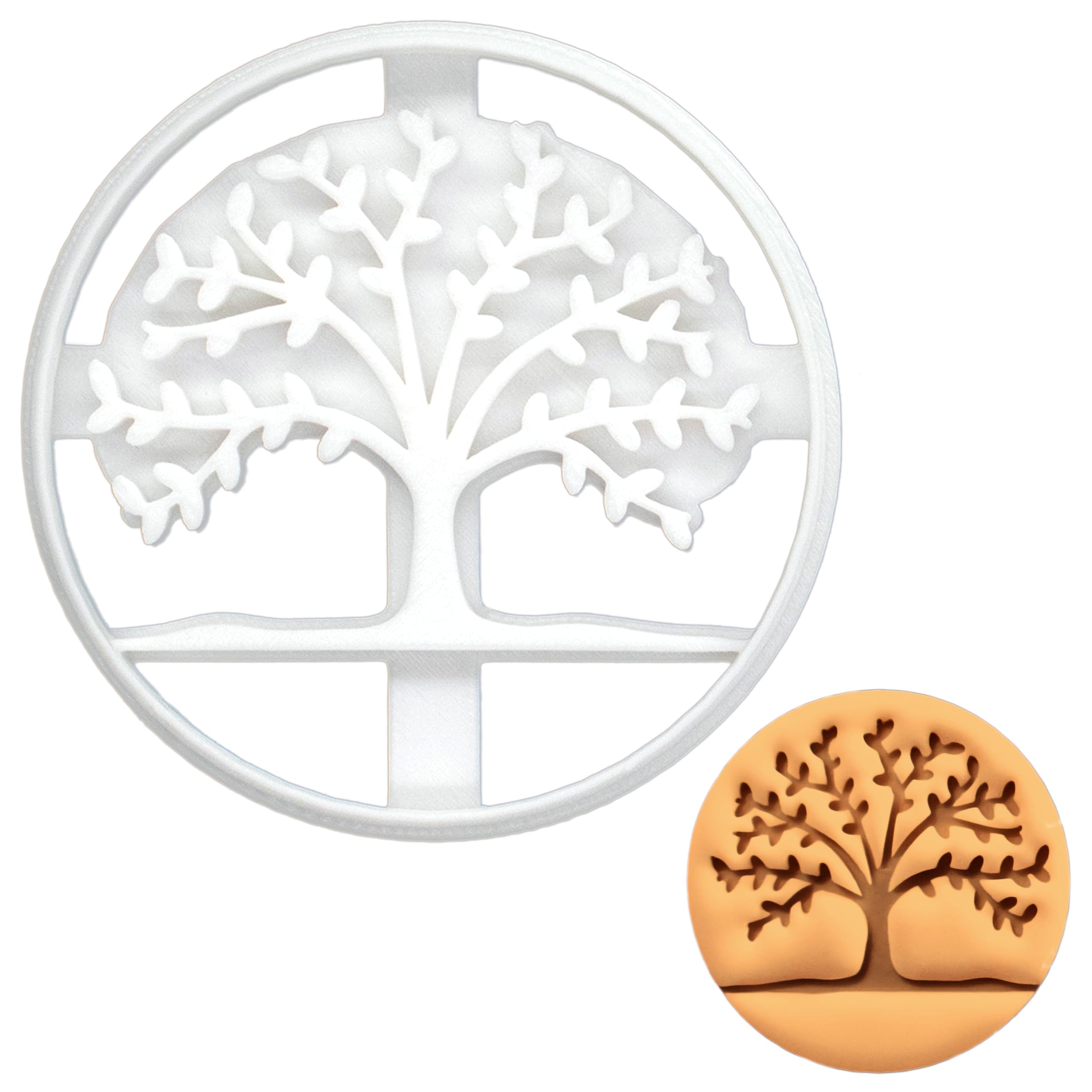 BAKERLOGY Lush Tree Cookie Cutter - Detailed Biscuit Cutter Design for Baking and Crafts, Ideal on Fondant, Dough, Clay