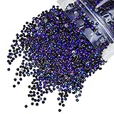 qiipii 620PCS 6mm Black Violet AB Resin Rhinestones