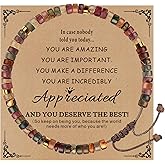 TAGOMEI Inspirational Gifts Bracelets for Women Healing Natural Stone Beaded Bracelets Thinking of You Get Well Soon Gift for Women Valentines Mothers Day Birthday Gifts for Women Friends Sister Mom
