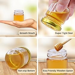 Aliggbent 126 Pack Mini Honey Jars for Party Favors