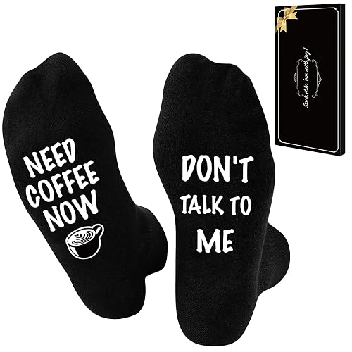 inaWarm Funny Socks for Men Women with Non-Slip Grippers, Novelty Christmas Stocking Fillers, Gift Idea Cotton Crew Socks，Birthday Gifts for Dad Husband Boyfriend football lover, Size 5–11