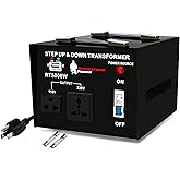 ROCKSTONE POWER 5000 Watt Voltage Converter Transformer - Heavy Duty Step Up/Down AC 110V/120V/220V/240V Power Converter - Ci
