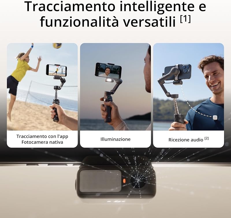Osmo Mobile 7P Stabilizzatore per iPhone, Android, Tracciamento nativo