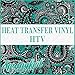 Paisley Pattern #1 in Black & Turquoise Heat Transfer Vinyl 12