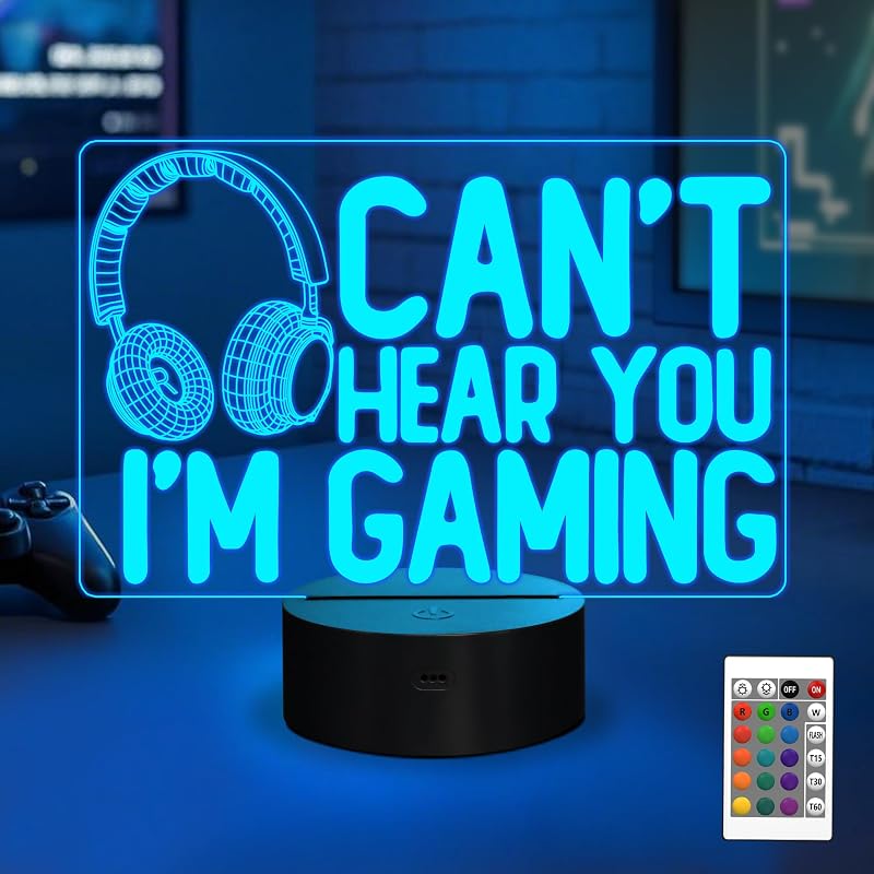 YuanDian 3D Illusion Night Light Gaming Headset 16 Colors Remote USB