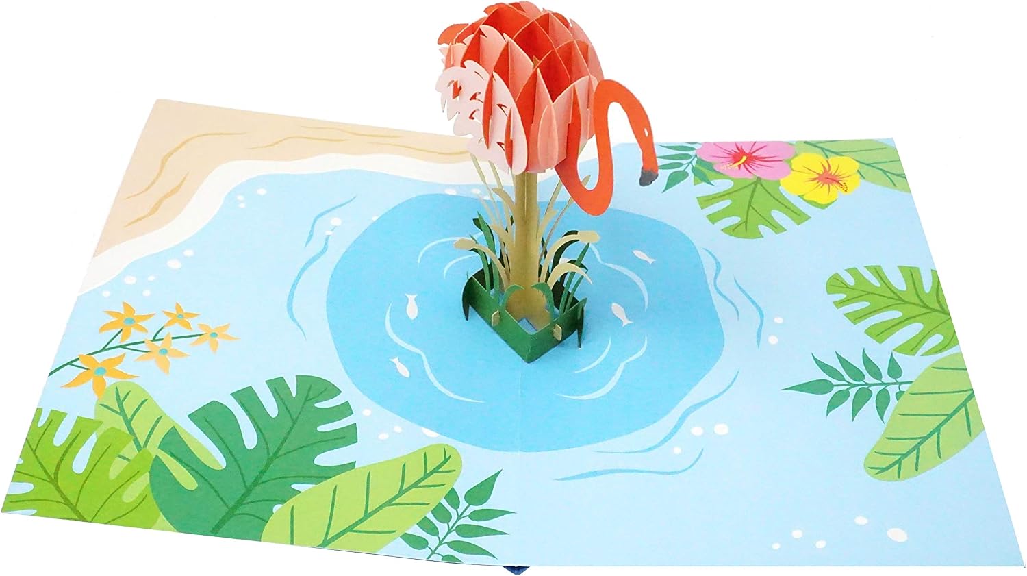 Tropical Flamingo, WOW 3D Pop Up Card for All Occasions, Birthday, Congratulations, Good Luck, Anniversary, Get Well, Love - Image 4