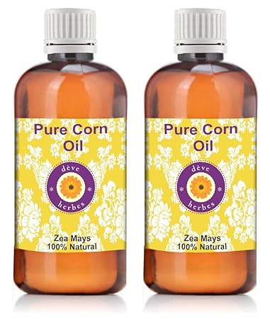 Deve Herbes Pure Corn Oil (Zea mays) Therapeutic Grade Cold Pressed 100ml (Pack of Two)