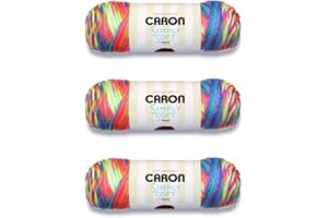 Caron Simply Soft Rainbow Bright Paints Yarn - 3 Pack of 141g/5oz - Acrylic - 4 Medium (Worsted) - 235 Yards - Knitting/Croch