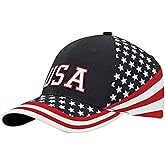 MG Washed Cotton Twill Stars & Stripes USA Ball Cap Hat USA Flag Cap