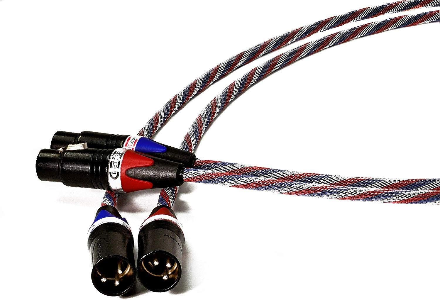 Better Cables Silver Serpent Patriot Edition Balanced XLR Audiophile Audio Cables (Pair - 2 Cables) - High-End, High-Performance, Silver/Copper Hybrid, Low-Capacitance - 6 Feet: Home Audio & Theater