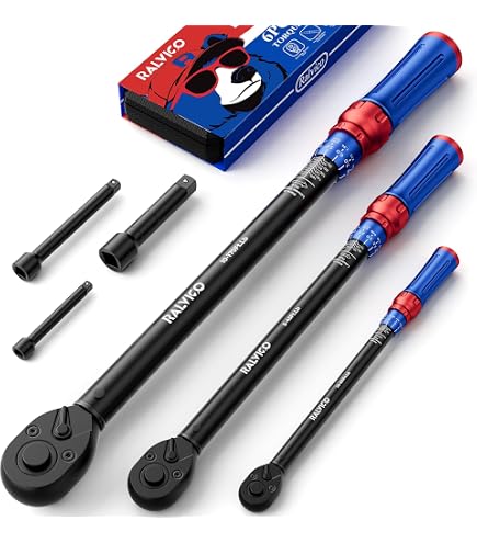 Kerry 1/4 3/8 1/2-Inch 3PCS Drive Click Torque Wrench Set, 3
