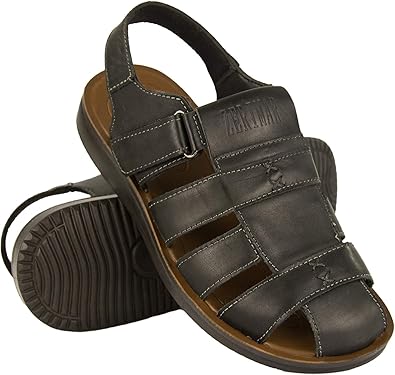 mens leather sandals amazon
