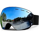 SPOSUNE Ski Goggles Over Glasses - Snow Goggle for Men Women Youth Snowboard Skiing - UV400 Anti-Fog Snowmobile Goggles