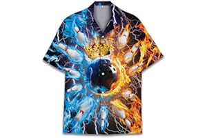 ACEPRINTS Funny Colorful Hawaiian Shirt for Men Mens Casual Animals Mens Hawaiian Shirts Short Sleeve Button Down Shirt Men