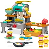 Play-Doh Super Sizzlin' Kitchen Playset, Realistic Cooking Toy Sounds, 25+ Play Foods to Create, Kids Arts & Crafts 3+