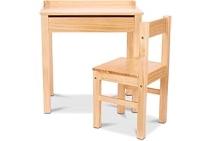 Melissa & Doug Wooden Child's Lift-Top Desk & Chair - Honey