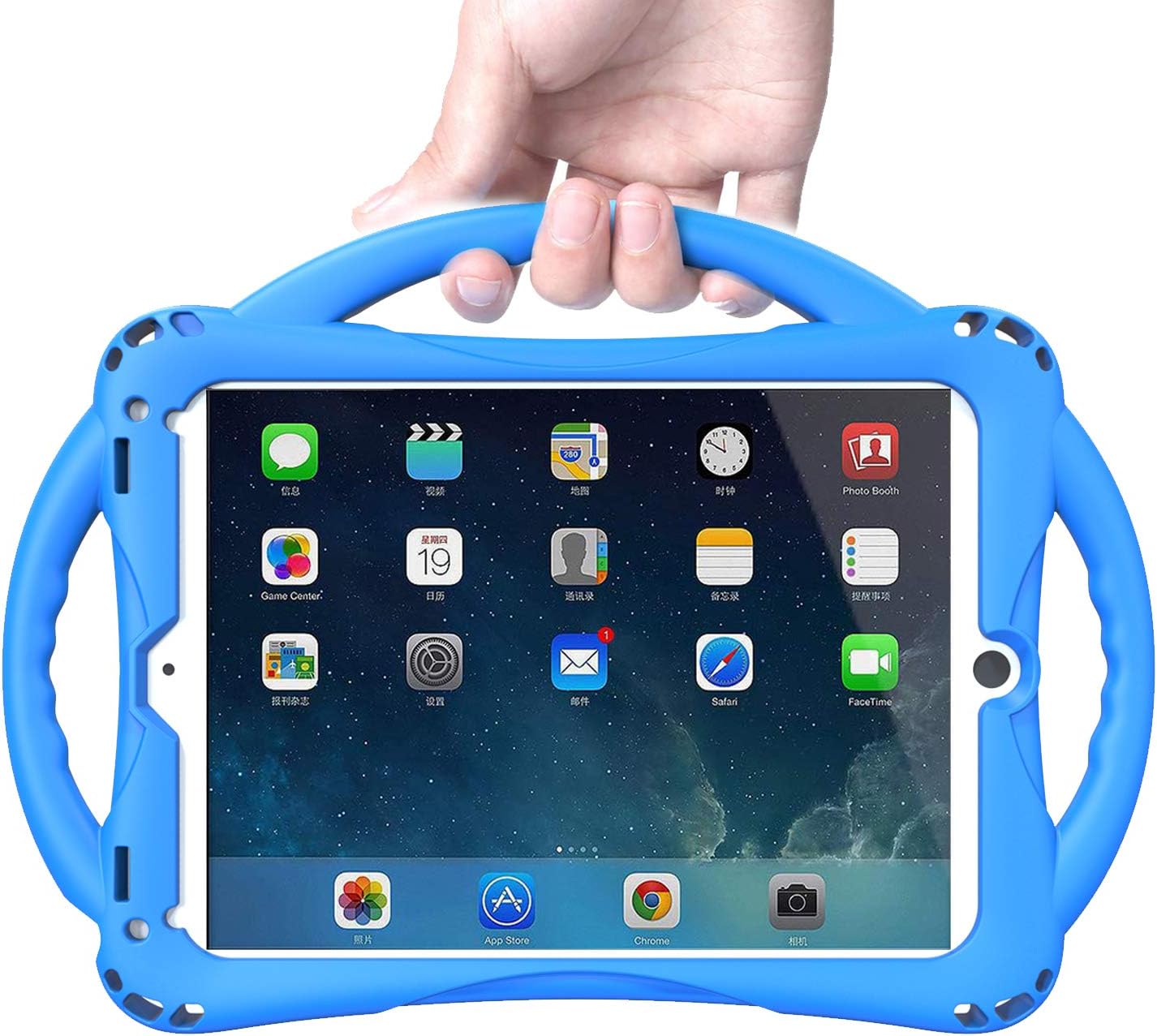 TopEsct Kids Case for iPad 6th/5th Gen, iPad Air/Air 2 & iPad Pro 9.7 inch, Built-in Handle Stand Comes with a Strap - Image 5
