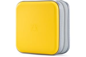 alavisxf xx CD Case, 48 Capacity Hard Plastic DVD Case Holder Organizer Storage Bag Portable Game Music Movie CD Disc Wallet 