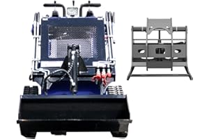 DigMaster 23HP Skid Steer Loader, Compact Twin-Cylinder Engine with Quick Attach System, Rubber Tracks, Heavy-Duty Mini Loader for Landscaping, Farming (DM-SS380+Grapple)