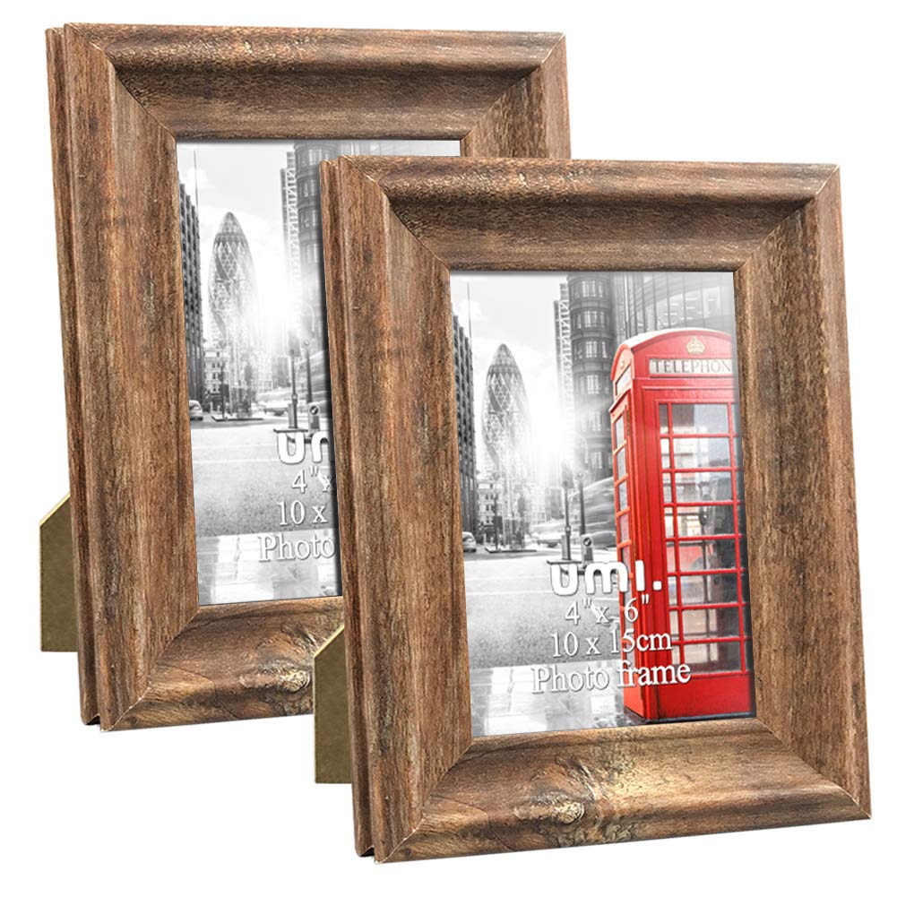 Umi Essentials 6x4 Photo Frames Rustic Distressed Photo Frame 6 X 4 Set Wall Hanging And Tabletop 2 Pack Brown Buy Online In Aruba At Aruba Desertcart Com Productid 154278522
