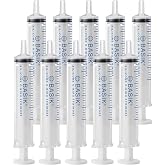 BASIK Silicone O Ring 5cc Reusable Feeding And Oral Syringe 10/Pack | Caps Included, Individually Wrapped, For Hand Feeding Small Animals, For Measurements