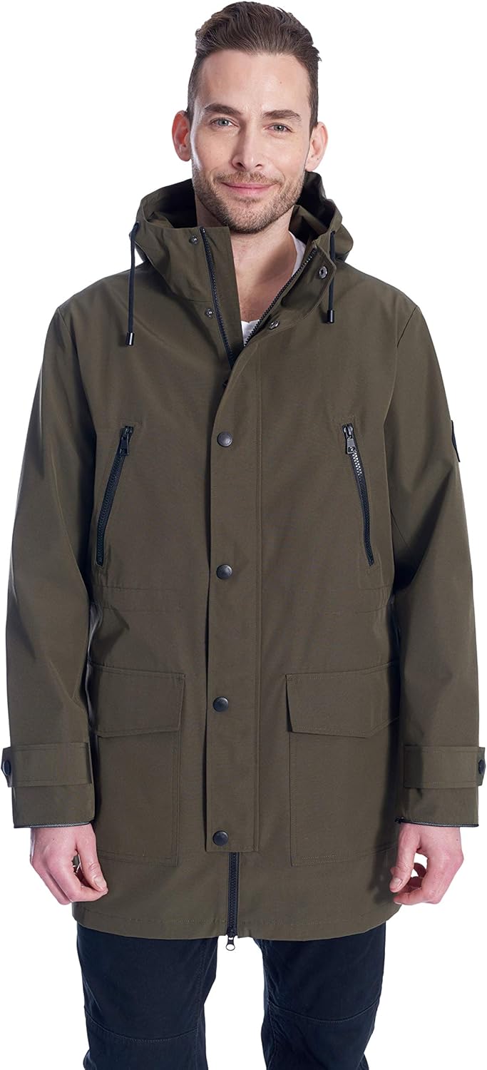Alpine North Men's Drawstring Raincoat 