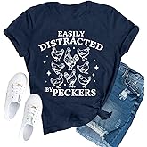 TUPOSU Chicken Shirt for Women Chicken Mom T-Shirt Cute Chick Short Sleeve Tee Tops