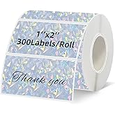 WANGHENG 2''x1'' Holographic Direct Thermal Barcode Labels,Self-Adhesive Thermal Printer Stickers for Address Design DIY Logo Business(Glass)