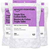 Amazon Essentials Cotton Balls, 600 Count (3 Packs of 200) (Previously Amazon Basics)