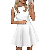 PRETTYGARDEN Cocktail Dresses for Women 2026 Summer Formal Boat Neck A Line Spring Elegant Graduation Party Mini Dress
