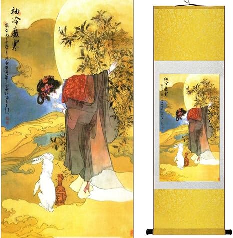 Amazon 可愛い女の子の絵中国の芸術絵画ホームオフィスの装飾中国の絵画芸術フィギュア絵画 キャンバス キャンバス用品 通販